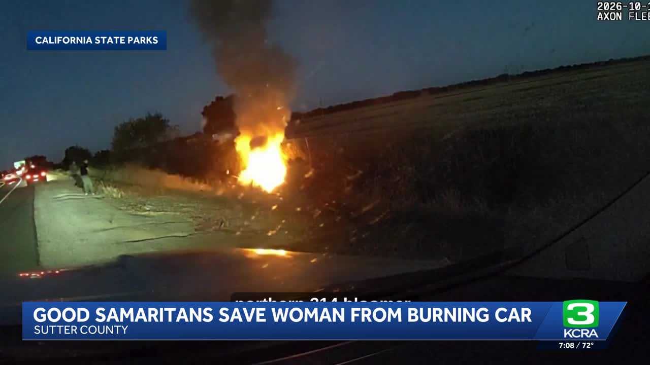 Officers rescue woman from burning car — WISN 12 Milwaukee, Garland Community news